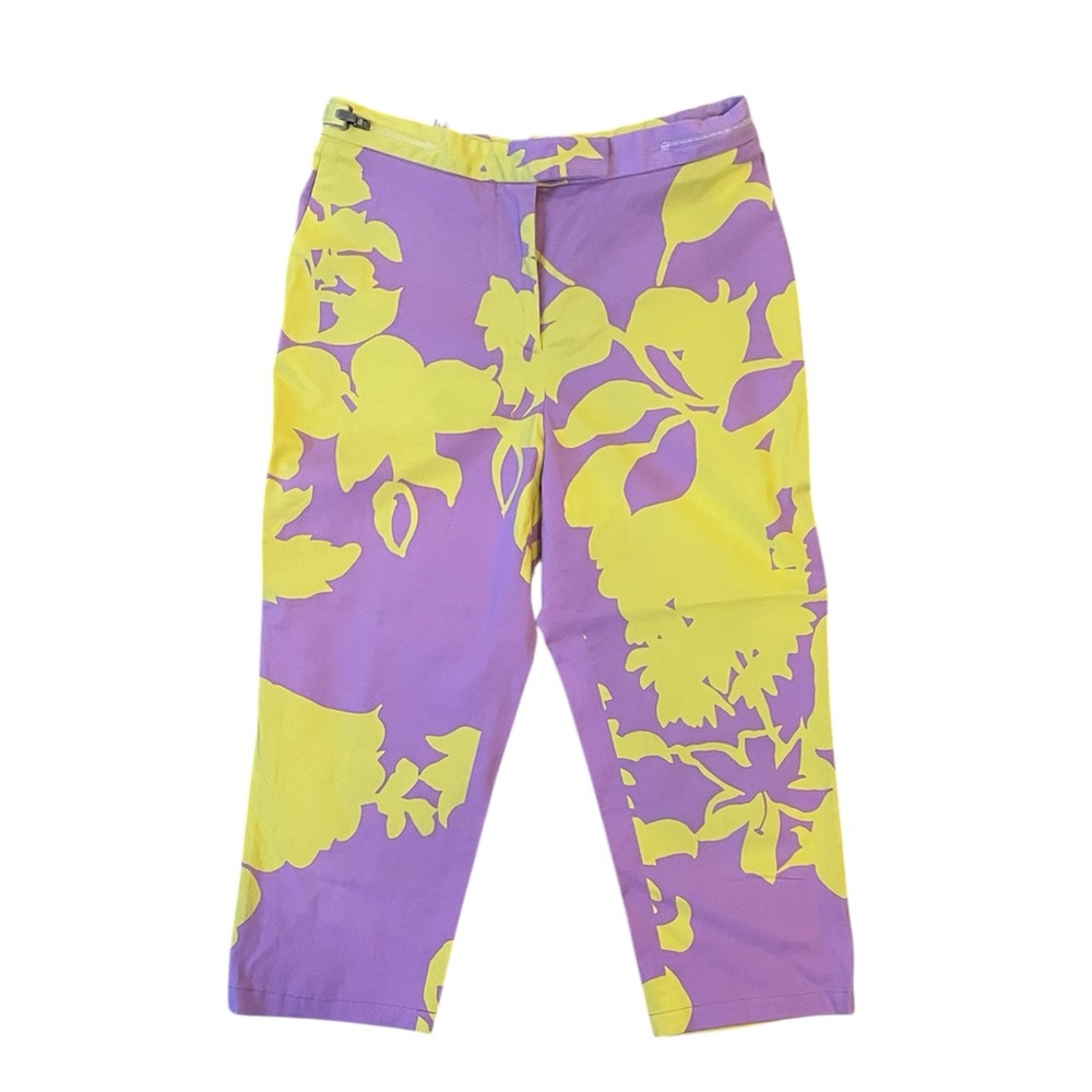 Floral Purple and Yellow Capri Pants Paul smith